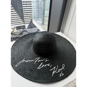 Karl Lagerfeld Paris Black Raffia Wide Brim Sun Hat From Paris Love Karl xx‎